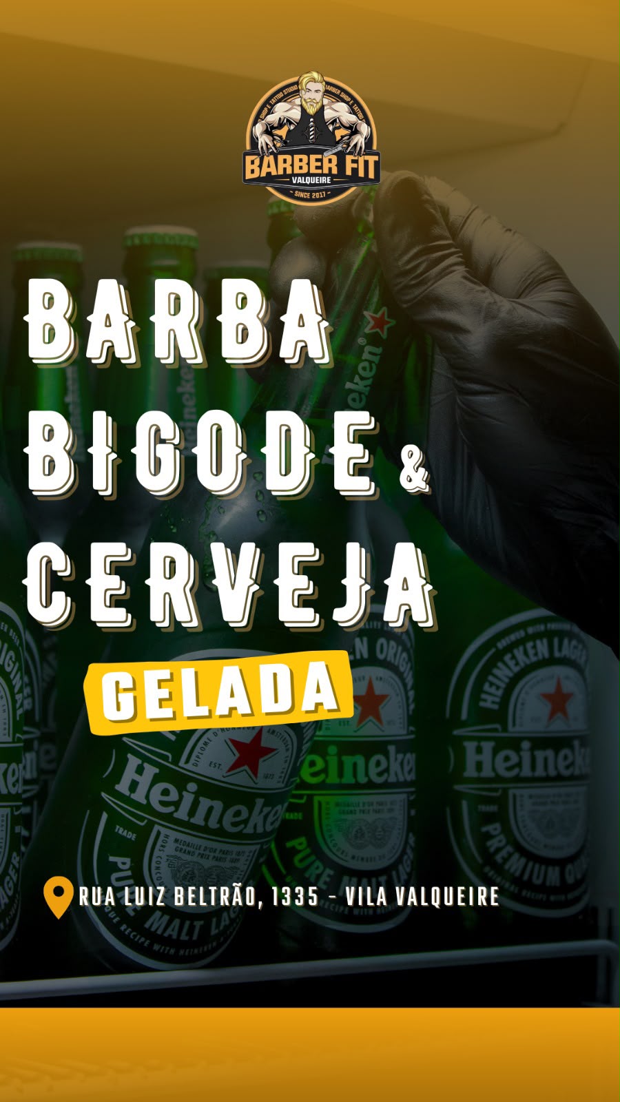 Arte da Barber Fit Valqueire: barba, bigode e cerveja gelada